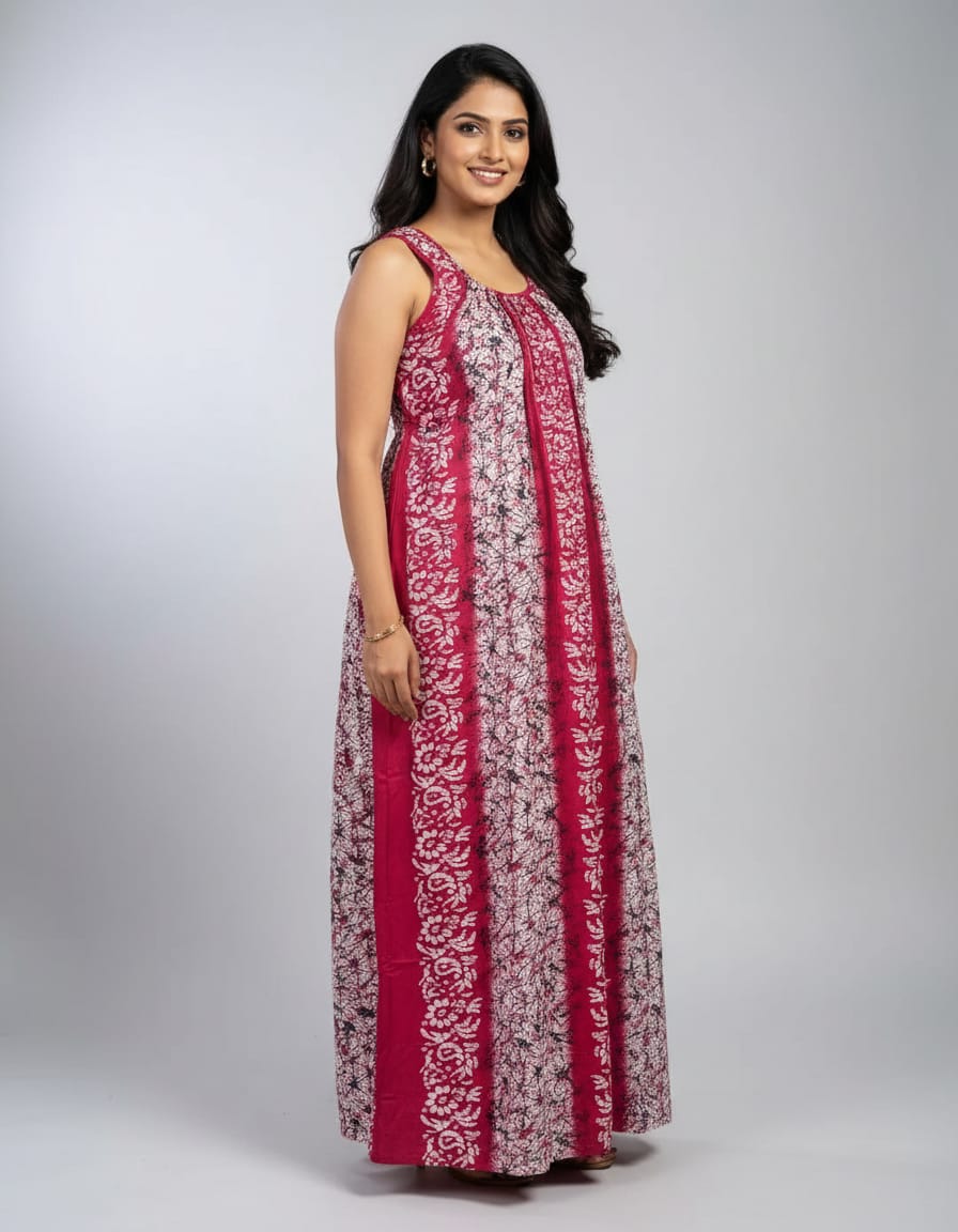 Pure Cotton Nighty for Woman | Floral Gown | Cotton Nighty for Women Stylish | Maxi for Women Cotton