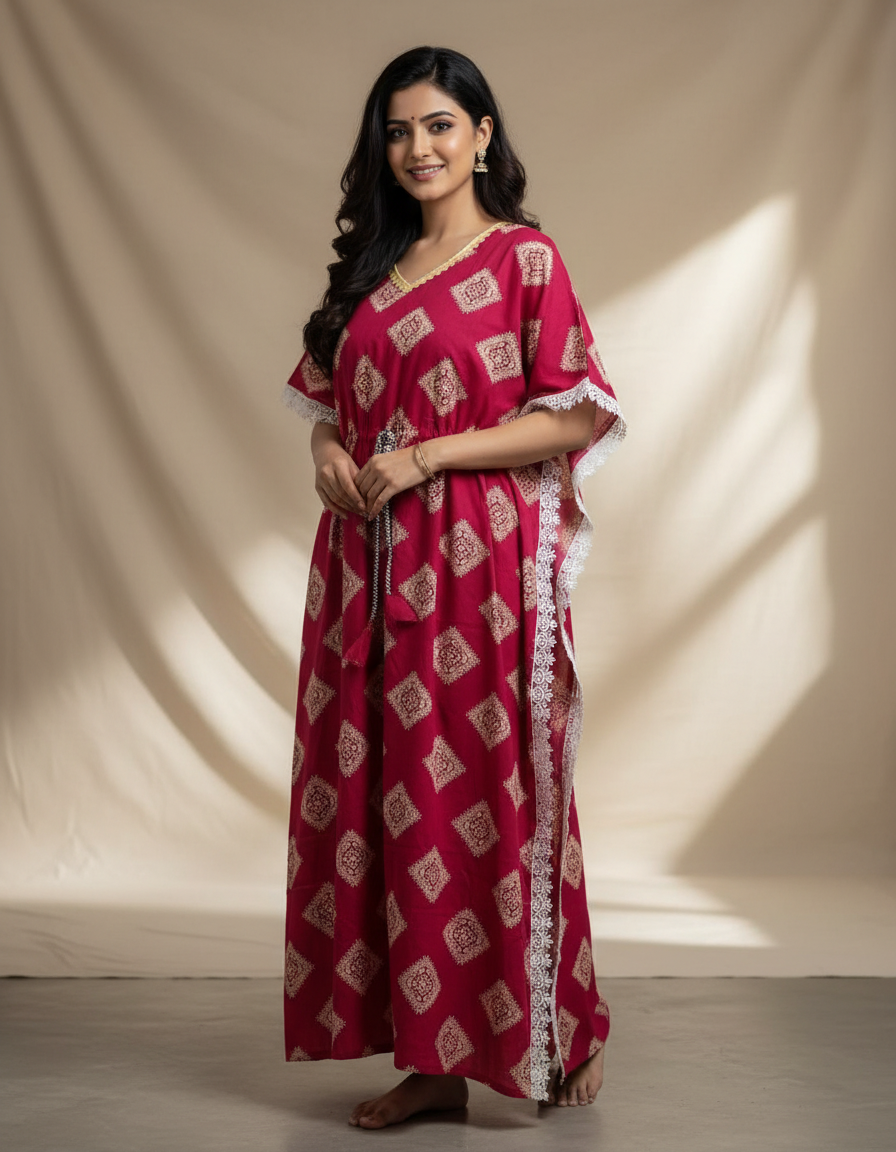 Pure Cotton Nighty for Woman | Floral Gown | Cotton Nighty for Women Stylish | Maxi for Women Cotton